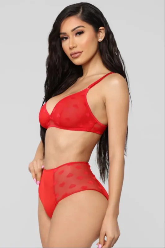 Женский сексуальный кружевной комплект из 2 предметов бюстгальтер и шорты