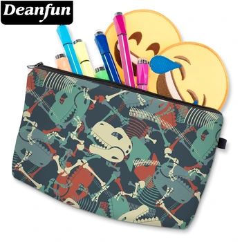 

Deanfun Cosmetic Bag Skull Printed Makeup Bag Colorful Toiletry Bags Portable Funny Purse Bag D52203