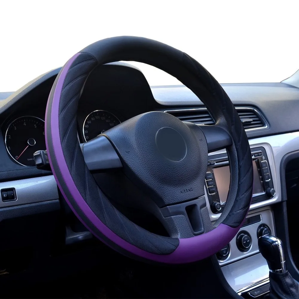 38 см Универсальный Авто Кожаный руль покрытие для интерьера автомобильные чехлы нескользящий держатель протектор ML28