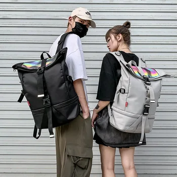 

Large Capacity Backpack Men Waterproof Sports Travel Bag Male Trend Reflective School Backpack for Teens Basketball Book Bag New