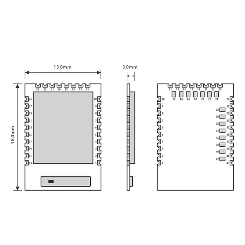 NRF52840 Bluetooth 5,0 240 МГц RF приемопередатчик E73-2G4M08S1C 8dbm керамическая антенна BLE 4,2 2,4 ГГц передатчик и приемник беспроводной