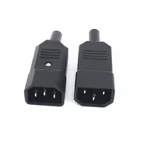 AC Мощность Plug 250V IEC 320 C14 3 Pin с разъемом «папа» Мощность адаптер переменного тока, 1 шт