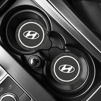 

2pcs Car Auto Water Cup Slot Non-Slip Mat Accessories For Solaris ix35 i20 i30 i40 HYUNDAI Tucson CRETA Santa fe Car Accessories