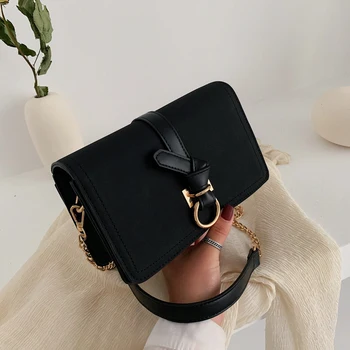 

Scrub Leather Chain Shoulder Messenger Crossbody Bags For Women 2019 Female Small Cell Phone Purses and Handbags Women's Bags
