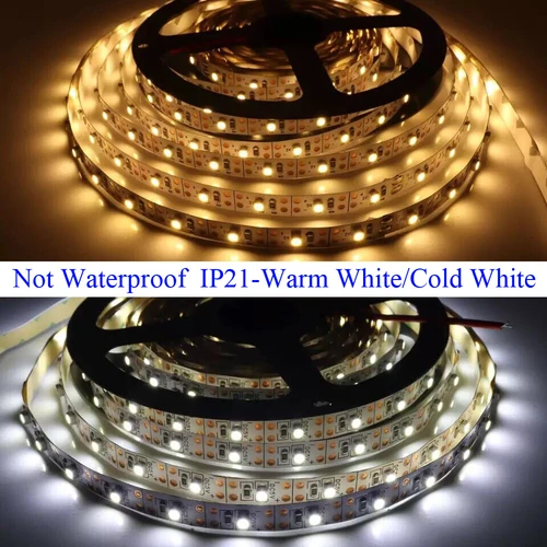 USB LED 스트립 조명, 배터리 전원 SMD 2835 3528, 60LED, 1m 2m 5m, 흰색 따뜻한 빨간색 파란색 녹색 리본 캐비닛 조명, 야간 DC5V, 5V 4