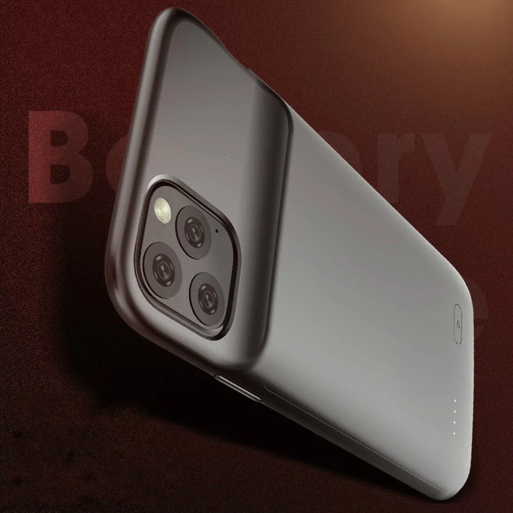 Чехол для аккумулятора для iPhone 11 Pro Max, Внешний чехол для задней панели, чехол для зарядного устройства для iPhone 114800/5000 мАч, внешний аккумулятор, чехол