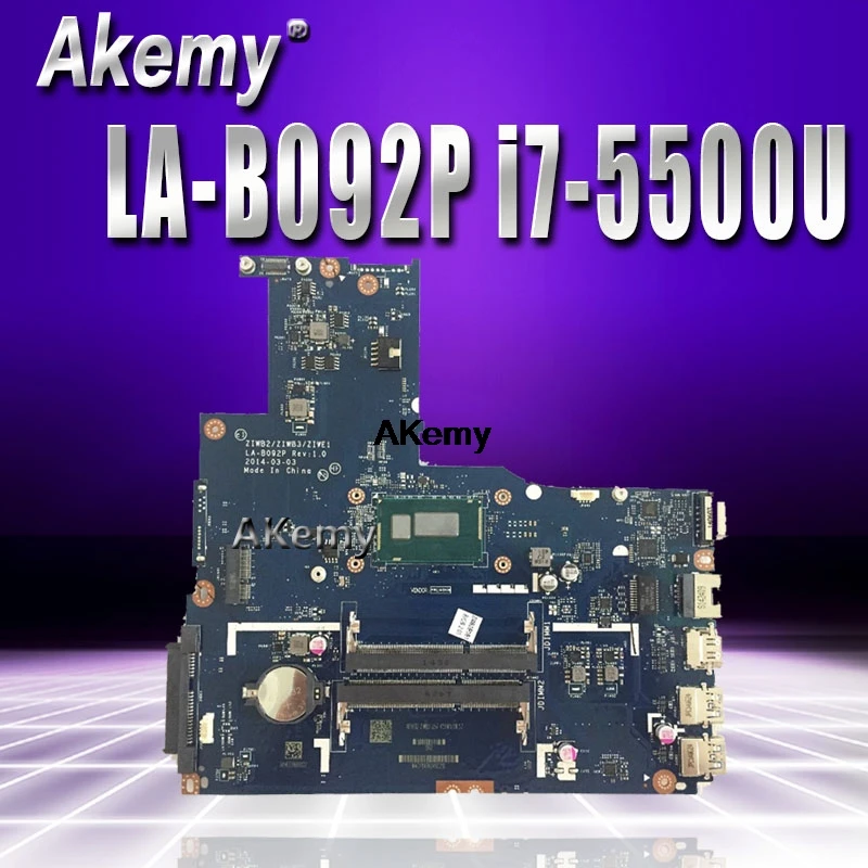 ZIWE1/ZIWB2/ZIWB3 LA-B092P для lenovo B50-70 N50-70 материнская плата i7-5500U процессор LA-B092P Rev: 1 Материнская плата тесты