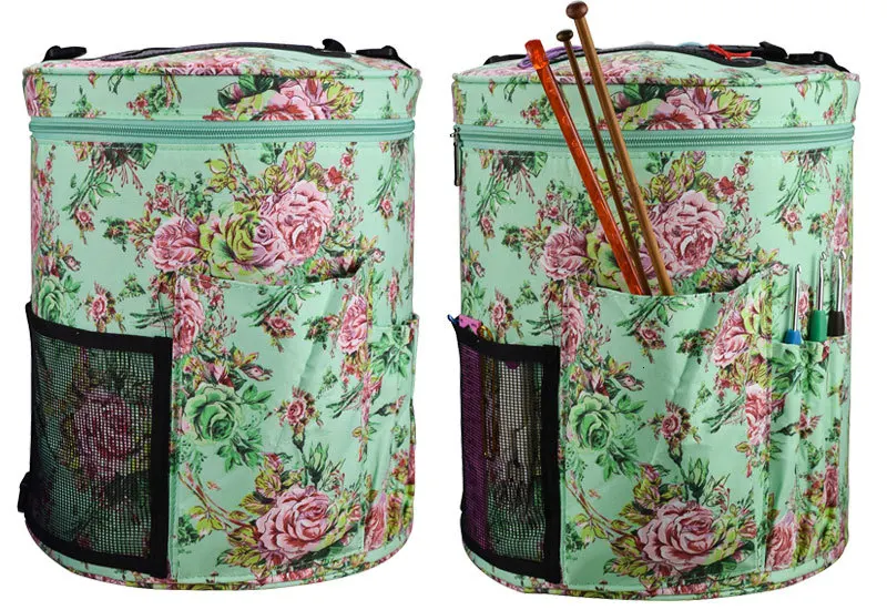 Новая пустая сумка для хранения пряжи, сумка для вязания крючком «сделай сам», 7 видов стилей крючком и вязальной сумкой для вязания и шитья