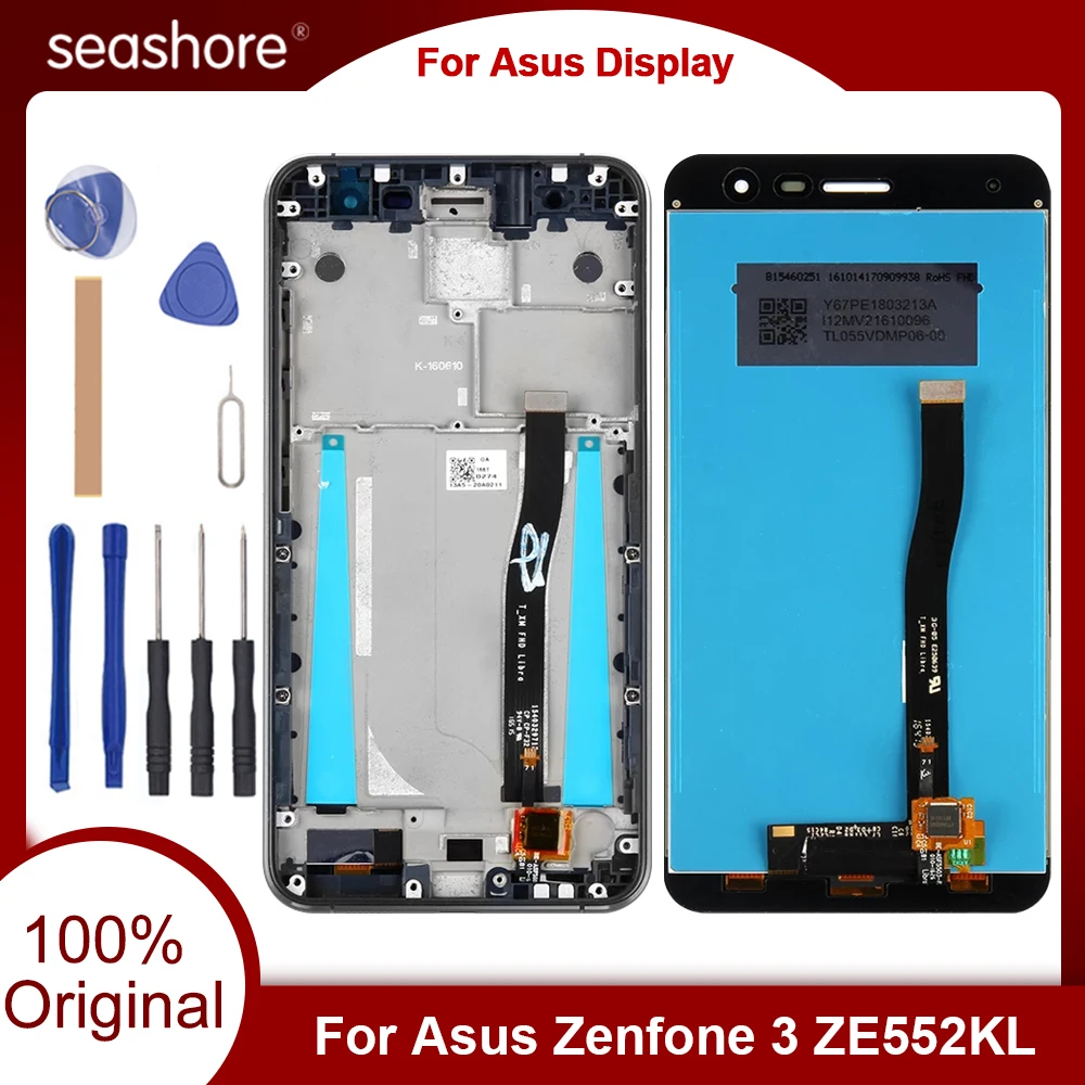 Original Display For ASUS Zenfone 3 ZE552KL LCD Touch Screen Digitizer Assembly For Asus ZE552kl Display Z012D Replacement Parts