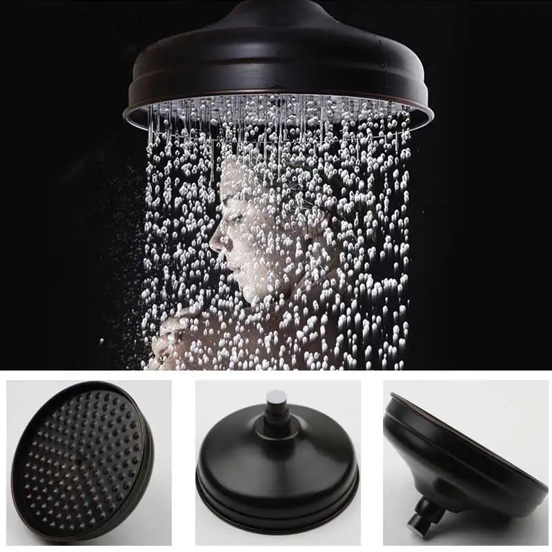 ULGKSD набор черных душевых смесителей " латунная насадка для душа ванна носик для ванной настенный для душа черный медный излив на ванну душ