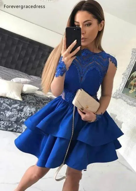 2019 Cheap Royal Blue Cocktail Dress 