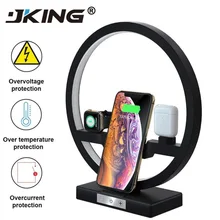 Qi Беспроводное зарядное устройство зарядная док-станция для Apple Watch 5 4 3 2 1 Airpods быстрая Беспроводная зарядка для samsung S8 iPhone 11 XS X