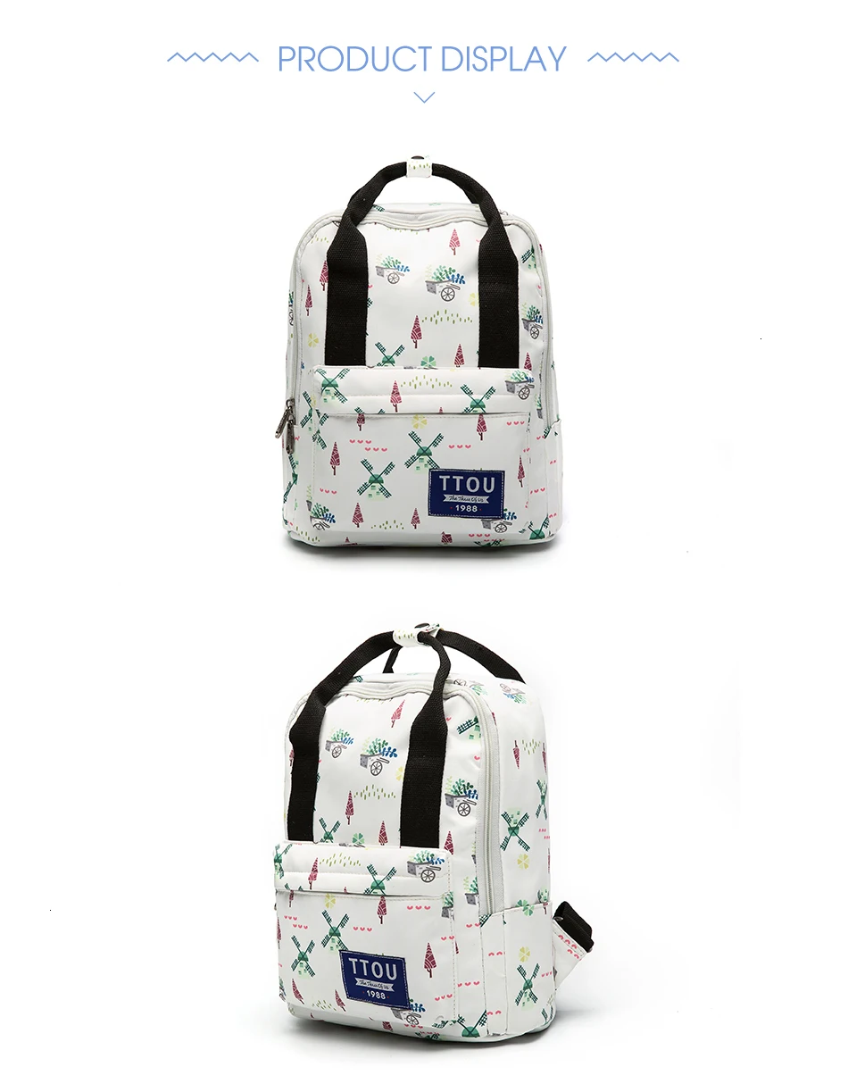TTOU свежий холщовый рюкзак элегантный дизайн милые дорожные сумки для женщин школьные рюкзаки для девочек женские сумки