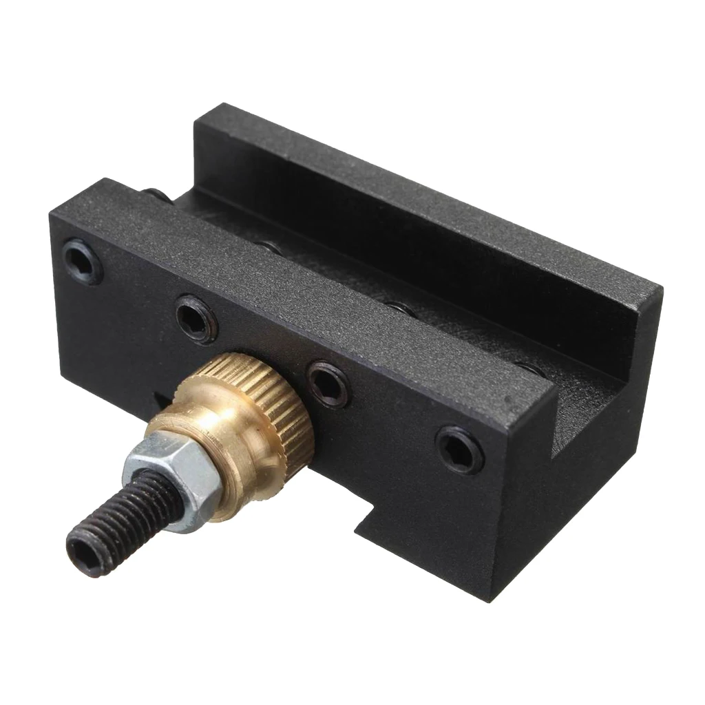 Turning Tool Post Holder Mini Lathe Quick Change Tool Post Holder( Iron+Brass/3Pack/Black )