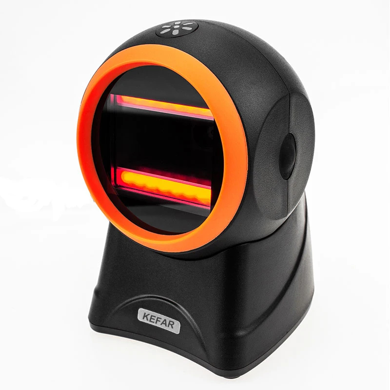 Scanner de Código de Barras sem Fio Mesa de Mesa Leitor de Código de Barras Kefar Supermercado Plataforma Mãos-livres - Omnidirecional Automático Usb - Imagem 2