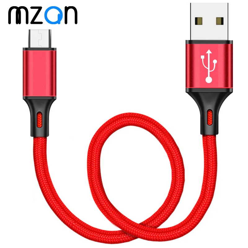 Fast Charge Short Type-C USB Cable for Samsung Huawei Power Bank Use 25cm Micro USB Cable for Iphone USB to Type C Cable