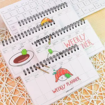 

Cute Daily Planner Weekly Day Plan Time Organizer Stuff Notebook Spiral Agenda