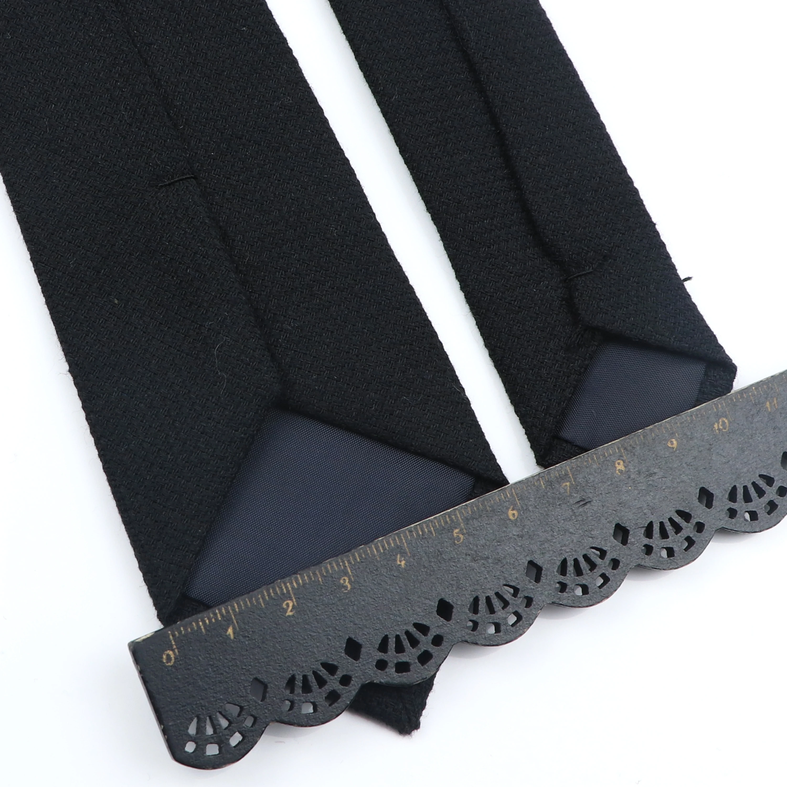 Cotton Wool Men Ties 6CM Classic Handmade Skinny Thick Striped Solid Color Necktie Narrow Collar Slim Cashmere Tuxedo Tie