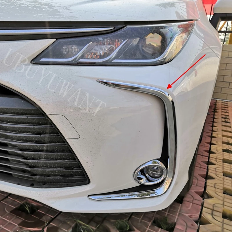Для Защитные чехлы для сидений, сшитые специально для Toyota Corolla Автомобильный задний противотуманный светильник Coiver отделка ABS Хром Внешний туман светильник для укладки 2 шт./компл