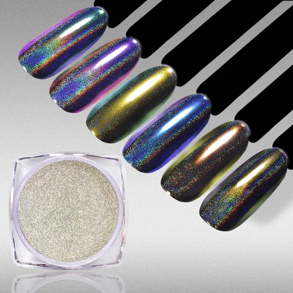 BEAUTYBIGBANG 0,2 г хамелеон ногтей мерцающий Русалка жемчуг набор глитеров Для Ногтей Сияющий лазерный корпус мерцающая пудра