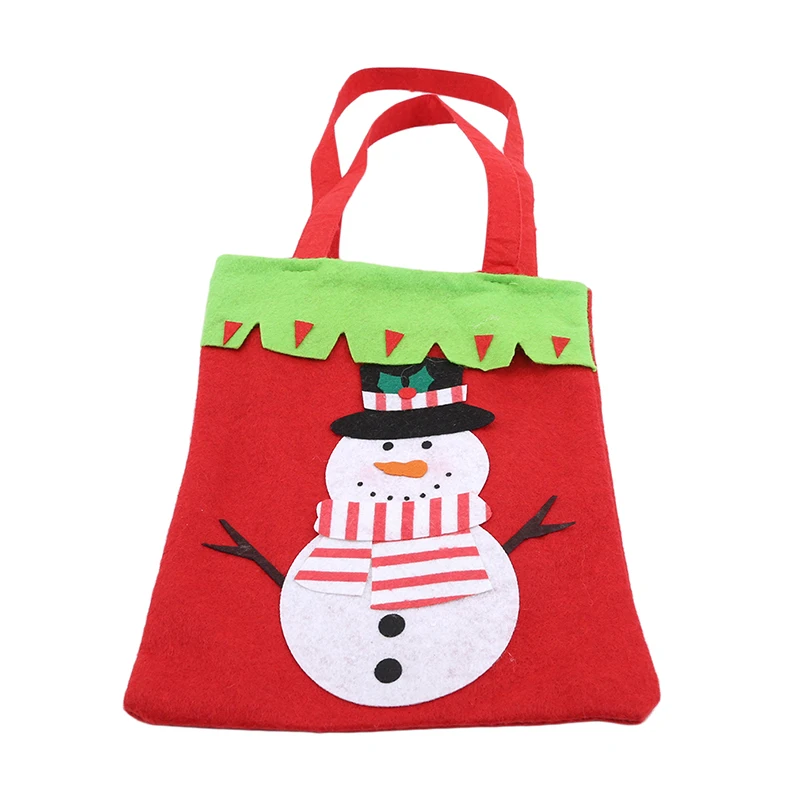 snowman Милый Санта Клаус Конфета в виде снеговика подарочные сумки вечерние сумки Merry Christmas посылка для хранения новые лося печать печенья упаковочные сумки - Color: snowman