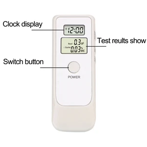 Image 2 - Breathalyzer Portable Alcohol Detector With LCD Clock Backlight LCD Screen Alcohol Breath Tester Breathalyser Device