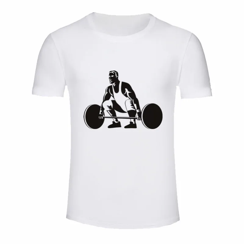 HCP4201C-white Мужская футболка Gymmer Deadlift Powerlifting для тренировок и фитнеса, Летняя короткая Повседневная футболка Hipster, одежда унисекс - Цвет: HCP4201C-white
