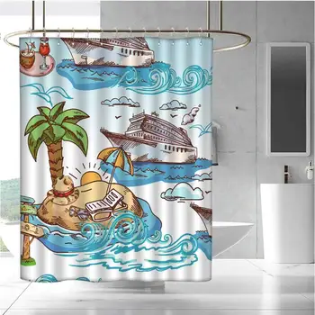 

3D Printed Shower Curtain Hotel Quality, Machine Washable