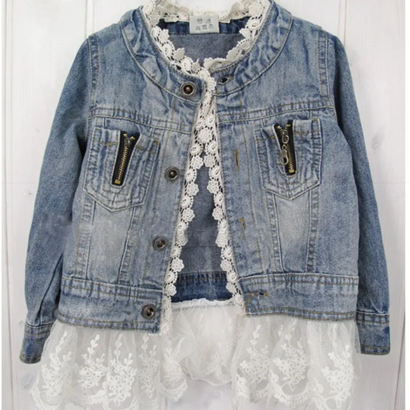 Джинсовая куртка для девочек 2 8 лет на осень/весну|Куртки и пальто| |
