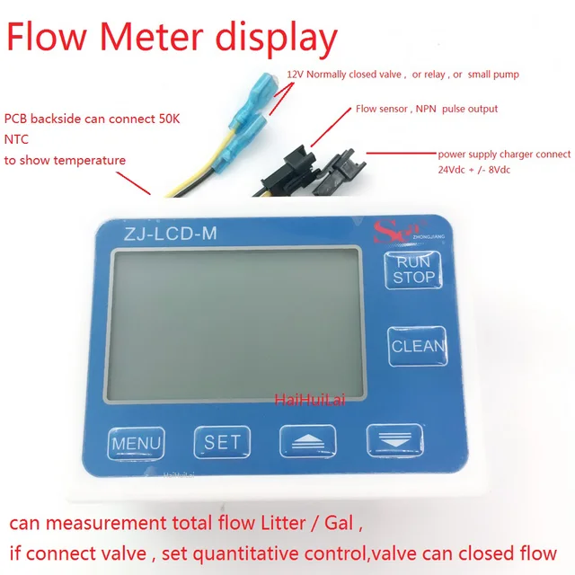 Regoltore del tester di ZJ LCD M + 1/2 "cric di potere dell vlvol + del sensore di flusso per l misur del liquido dellcqu o quntit|Flow Meters|  -2