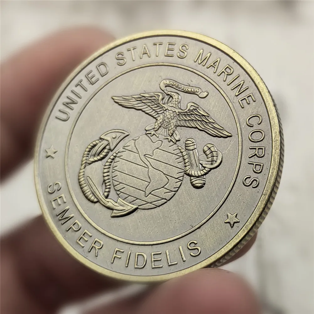 Позолоченный корпус морской пехоты США памятная монета сувенир вызов коллекционные монеты коллекция Искусство ремесло подарок