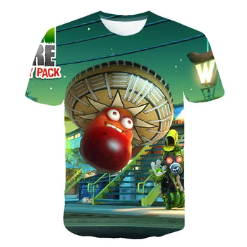 

2020 Summer Handsome Starry Sky Children's T-shirt 3D Printing Plants vs. Zombies Children's Trendy Men's and Women's Tops