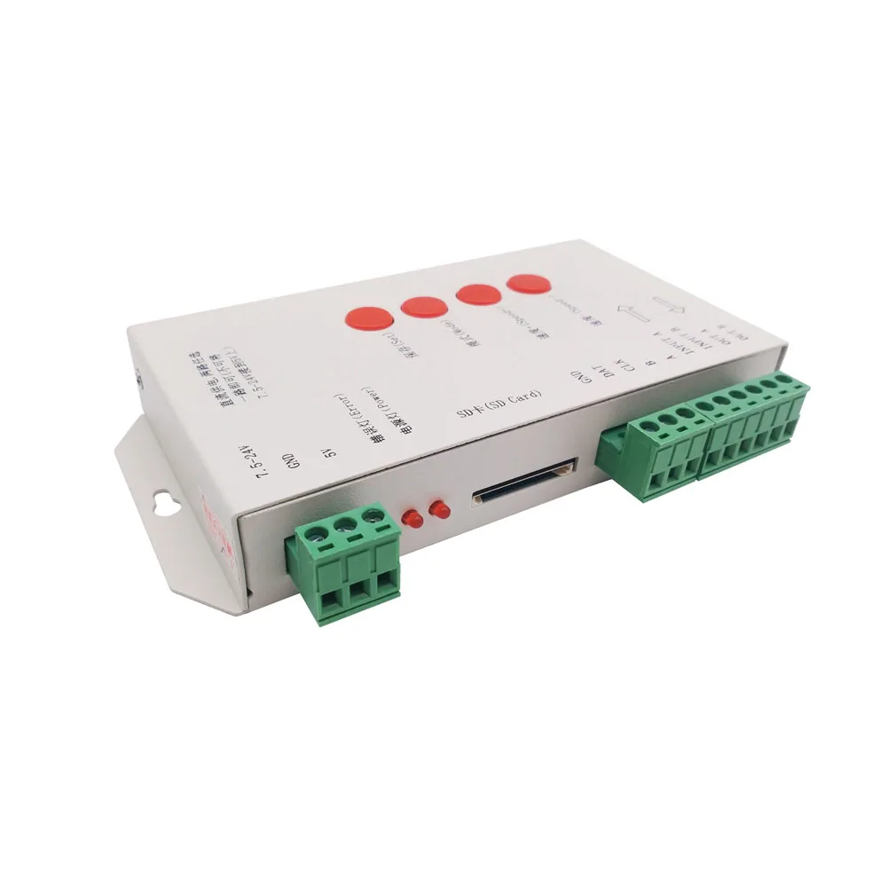 RGB LED Controller T1000S SD Card 2048Pixels Controller For WS2801 WS2811 WS2812B SK6812 LPD6803 DC5 24V