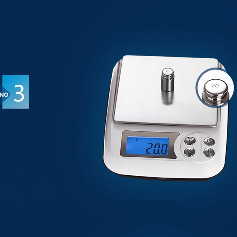 Household Kitchen Scale Electronic Food Scales Diet Scales Measuring Tool Slim LCD Digital Jewelry Scales US Plug