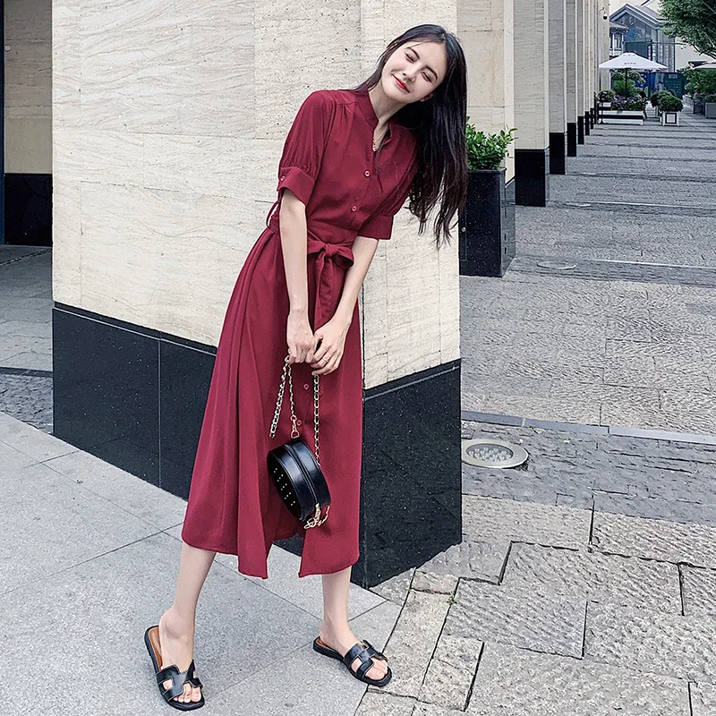 

Photo Shoot Dress 2019 New Style Summer Very Fairy of France Non-mainstream Platycodon Grandiflorum Skirt Waist Hugging Loose-Fi