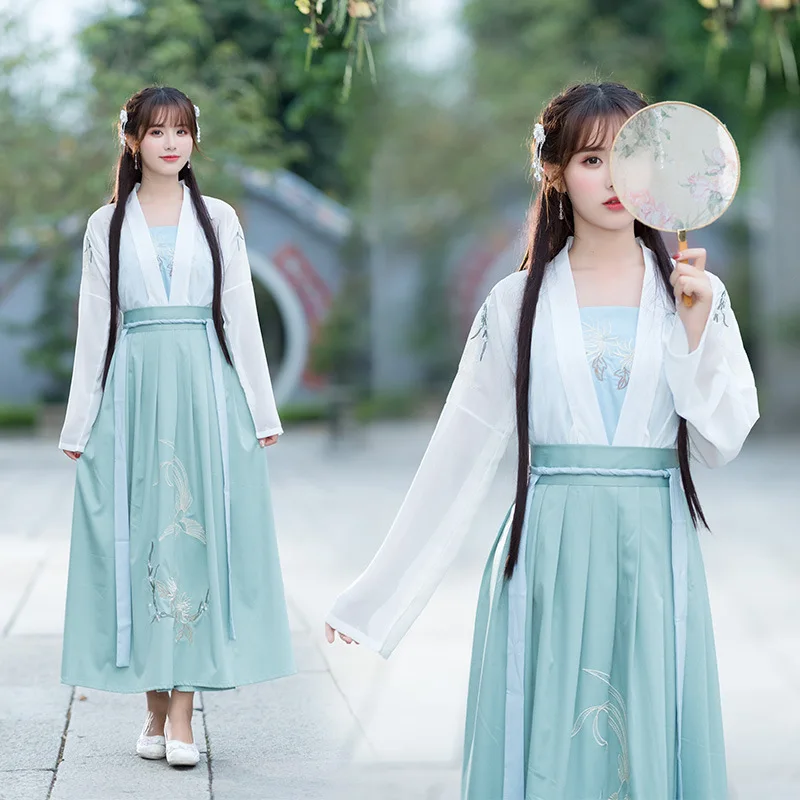 

2018 Autumn Clothing New Style Korean-style Traditional Daily Life Improved Chinese Clothing Embroidered Breasted Camisole Waist