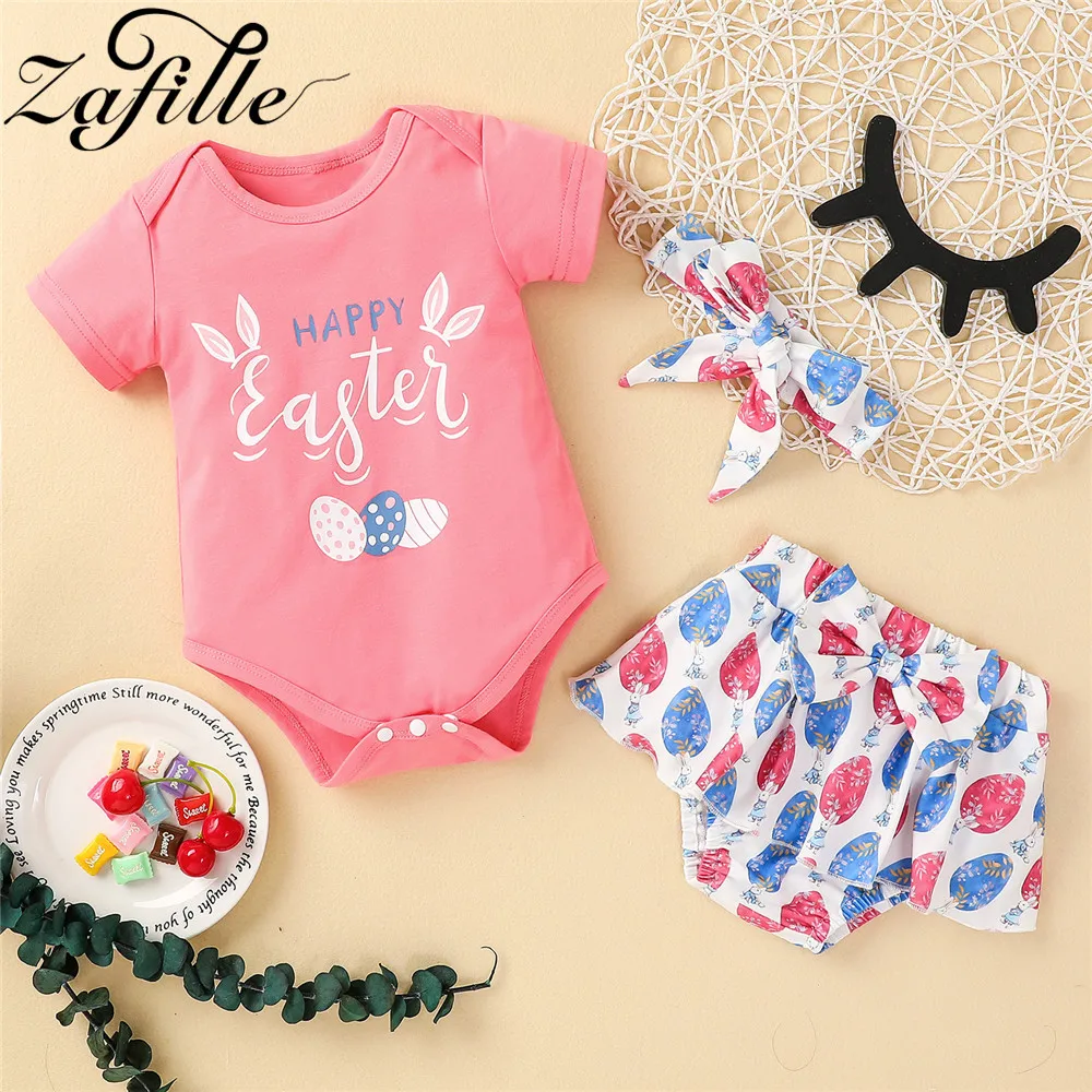 Zafille My First Easter Outfit Baby Boy Clothes Set Cartoon Rabbit Clothes Newborn Baby Easter