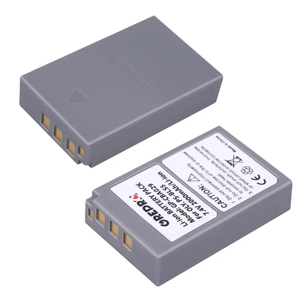2x PS-BLS5 PS BLS5 BLS50 Батарея для Olympus PEN BLS-50 OM-D II E-PL2 E-PL5 E-PL6 E-PL7 E-PM2 Stylus1 | Электроника