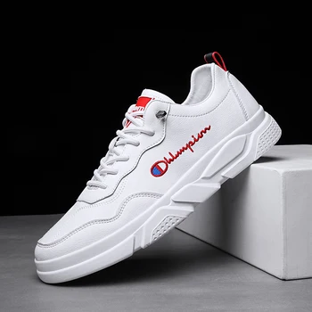 

2020 four seasons new men's shoes comfortable rubber sole flat-heeled microfiber small white shoes sneakers men (walker