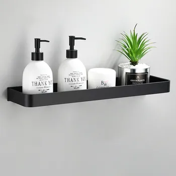 

Bathroom Shelf Bath Shower Shelf Aluminum Black Bathroom Corner shelf Wall Mounted Black Aluminum Kitchen Storage holder