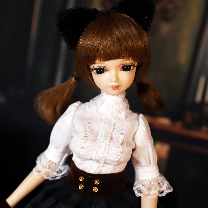 1/4 BJD кукла имя от Sycamore каштановые волосы механическое соединение тела с макияжем, включая кожу головы, глаза, одежда девушки ледяной