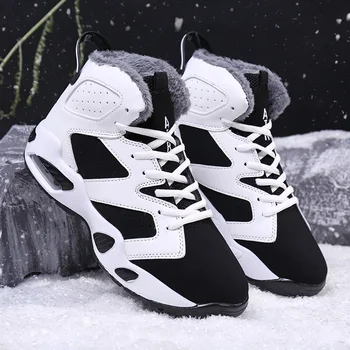 

Original Lovers Couple Sneakers Winter Lace-up Outdoor Fashion Sneaker Winter Flats Shoes Zapatillas Hombre black red 36-44