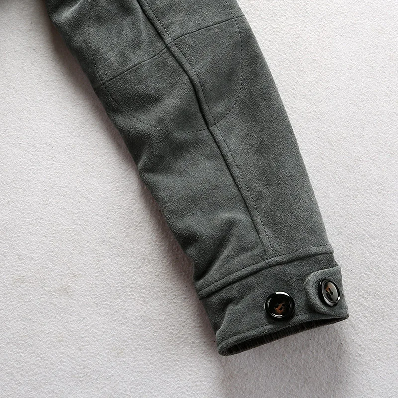 60% OFF AF1 Read Description! Asian size genuine cow skin leather jacket mens cowhide casual vintage biker leather jacket