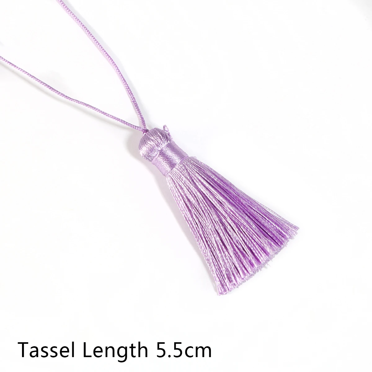 1pcs 5.5cm Colorful Cotton Silk Tassel Short Tassel For DIY Crafts Curtains Hanging Decoration Jewelry Making Accessories - Цвет: Light Purple