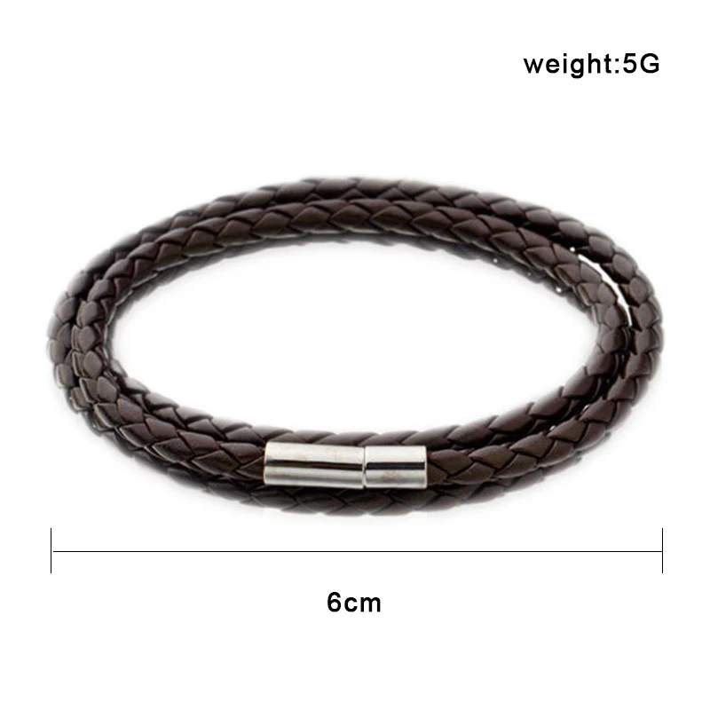 Men's Multilayer Weave Twisted Bracelet Retro Black Coffee Color PU Leather Wristband Bangle Male Fashion Wild Charm Bracelet