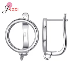 Fashion DIY Cubic Zirconia Earrings Hook Rhinestone 925 Sterling Silver Earring Findings For Handmade Jewelry Accessories