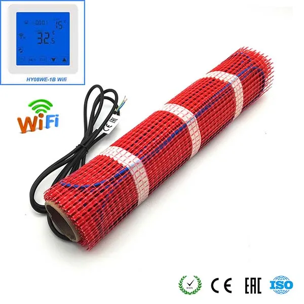 With HY08WE-1B Wi-Fi Minco тепла 2m x 50 см плитка из цемента теплые прорастить подогреть прокладка 230V 150W - Цвет: With HY08WE-1B Wi-Fi