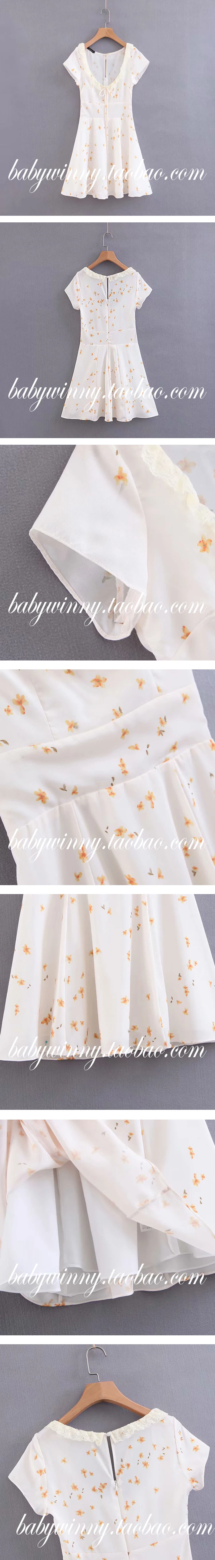 Элегантные короткие платья в винтажном стиле с цветочным принтом для девочек