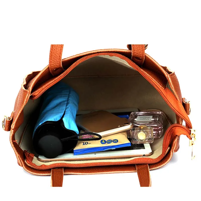 4 шт./компл. женские сумки большой емкости комплект косметических сумок Сумочка с кисточками модная сумка на плечо кошелек дамские сумки через плечо