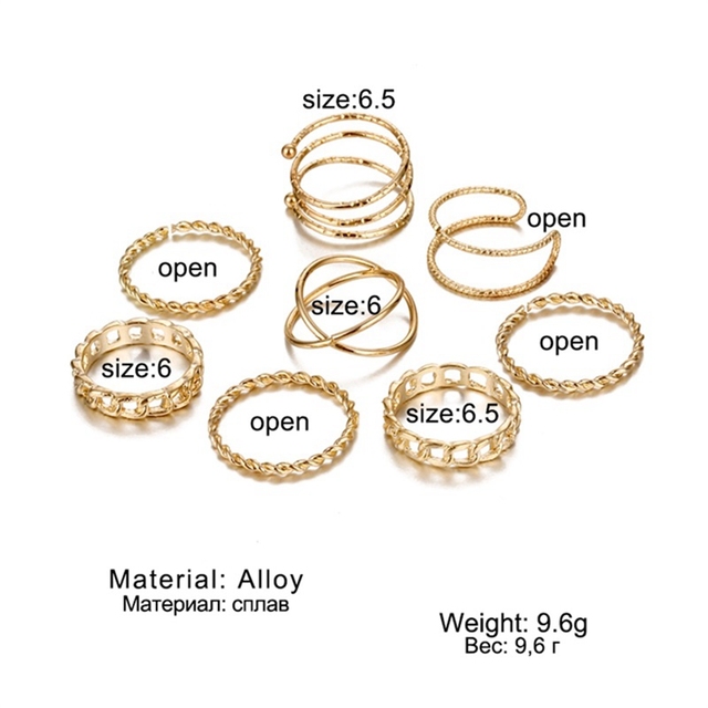 Star Matching Rings for Women 2021 Trend Anillos Mujer Gold Ring Set Girls Anillo Bohemian Jewellery Gifts Accessories